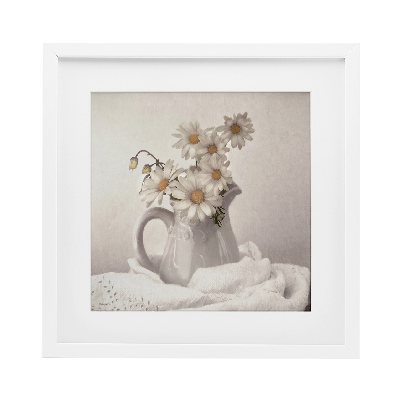 Stupell Industries Simple Pleasures Daisy Vase Framed Print Under Glass, design by Robin-Lee Viera